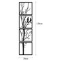 Wallity Tree And Birds S - Escultura de pared de metal negro (4 piezas)